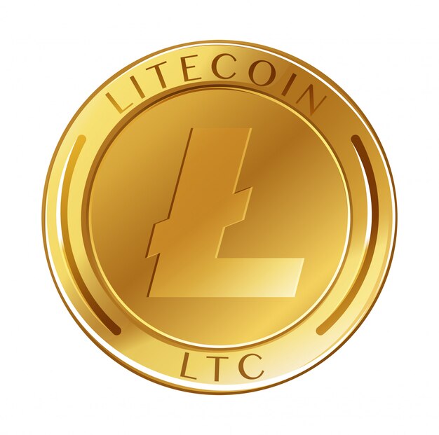Crypto Coin on White Background