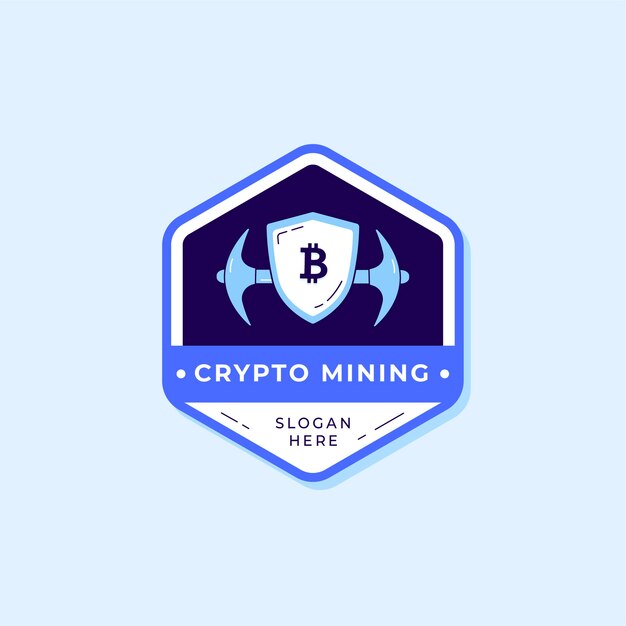 Шаблон логотипа крипто-майнинга