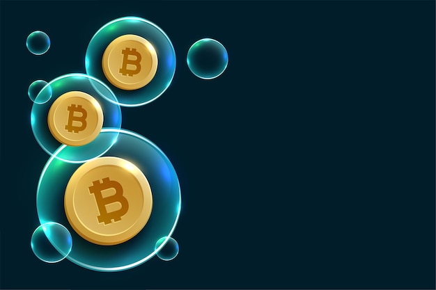 Бесплатное векторное изображение Дизайн фона концепции пузыря криптовалюты