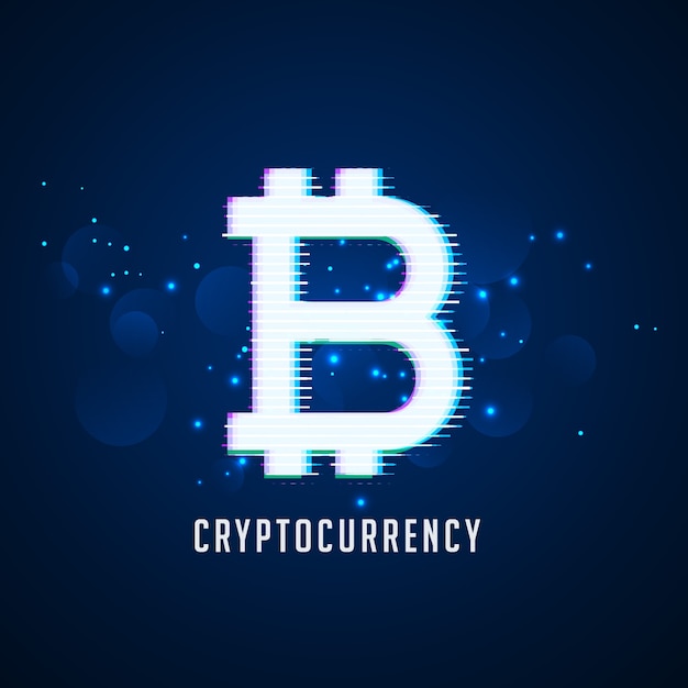 Free vector cryptocurrency digital bitcoins symbol technology background
