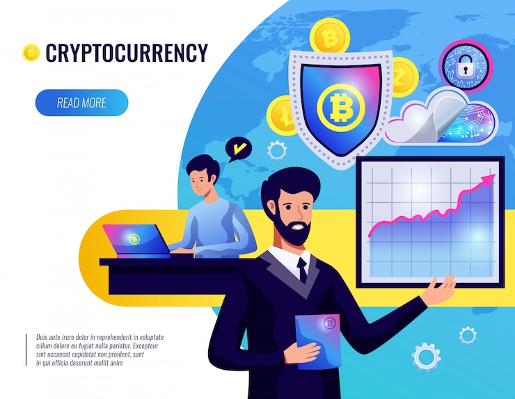 Free Vector cryptocurrency  illustration