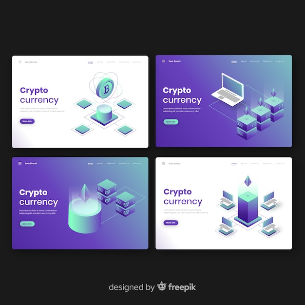 暗号通貨ランディングページコレクション