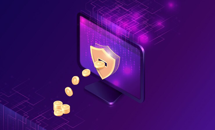 Free Vector cryptocurrency mining isometric 