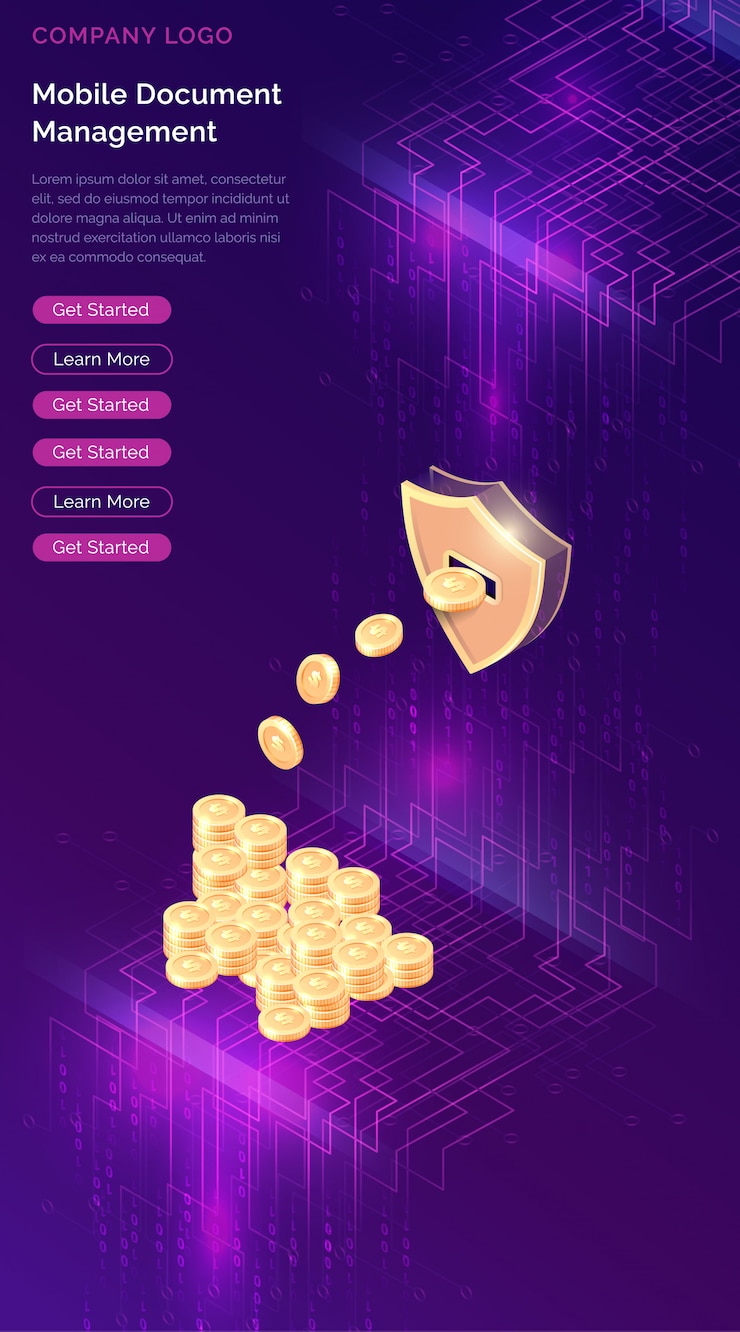 Free Vector cryptocurrency mining isometric 