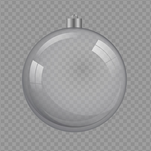 Free vector crystal christmas ball illustration transparent