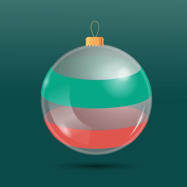 Free vector crystal christmas ball ornament