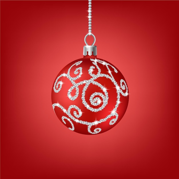 Crystal christmas ball ornament