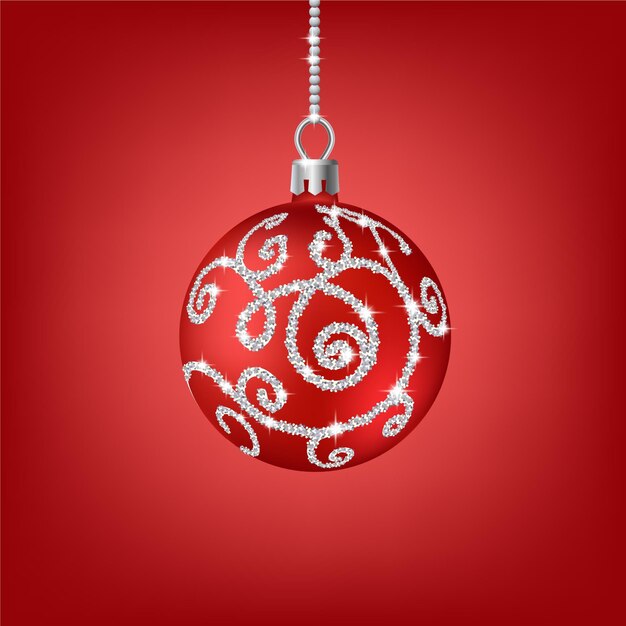 Crystal christmas ball ornament