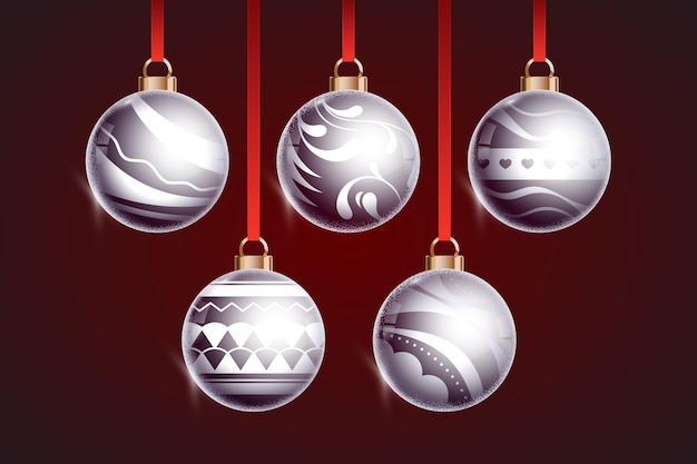 Free vector crystal christmas ball ornament