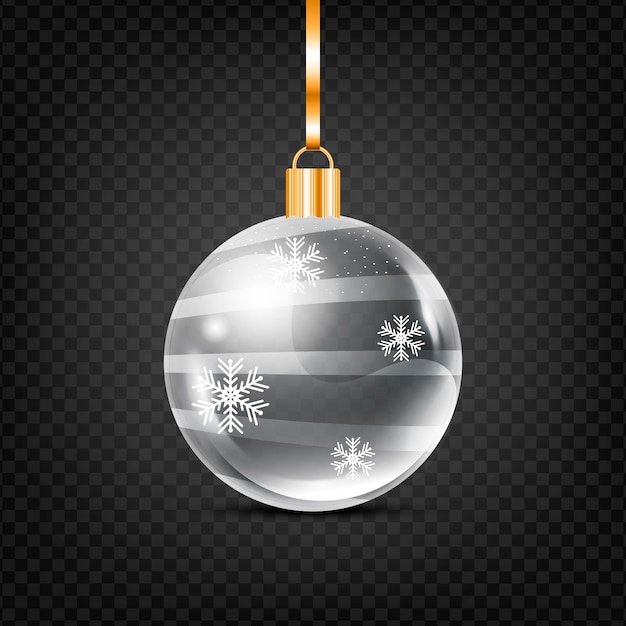 Free vector crystal christmas ball