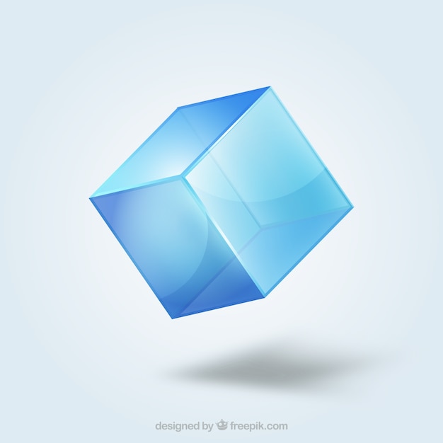 Free vector crystal cube