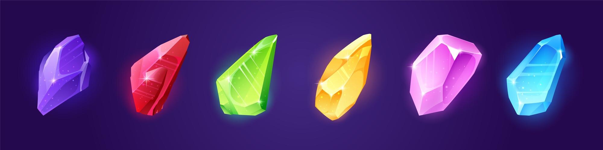 Gems Game Assets Free (Isolated-Objects)