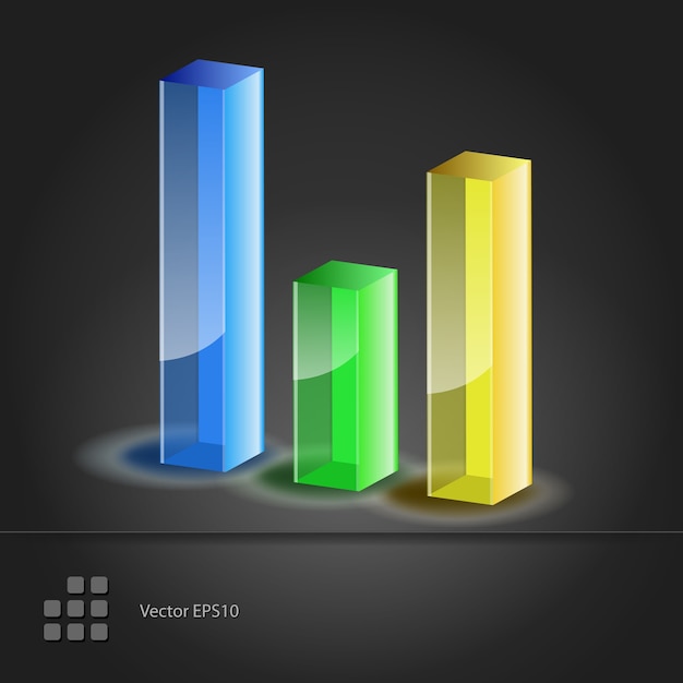 Free vector crystal glass diagram