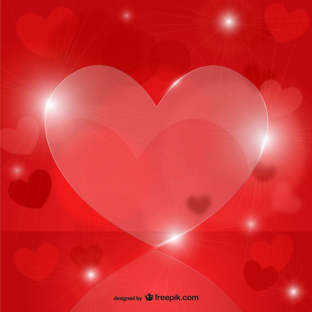 Бесплатное векторное изображение Хрустальные сердца