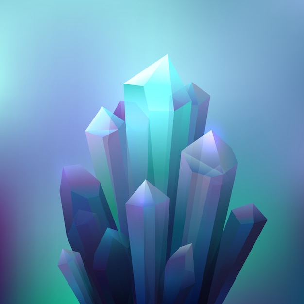 Free vector crystal minerals background