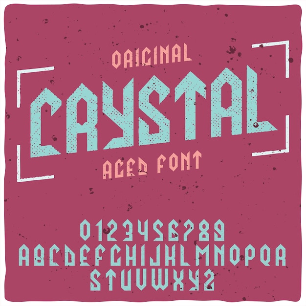 Free vector crystal typeface