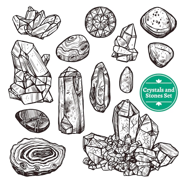 Crystals And Stones Set