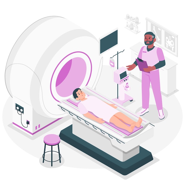 Free vector ct scan concept illustration