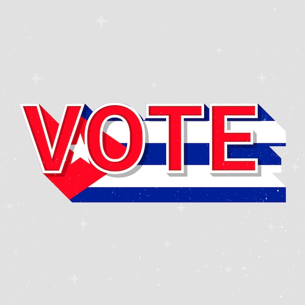Free vector cuba election vote text vector democracy
