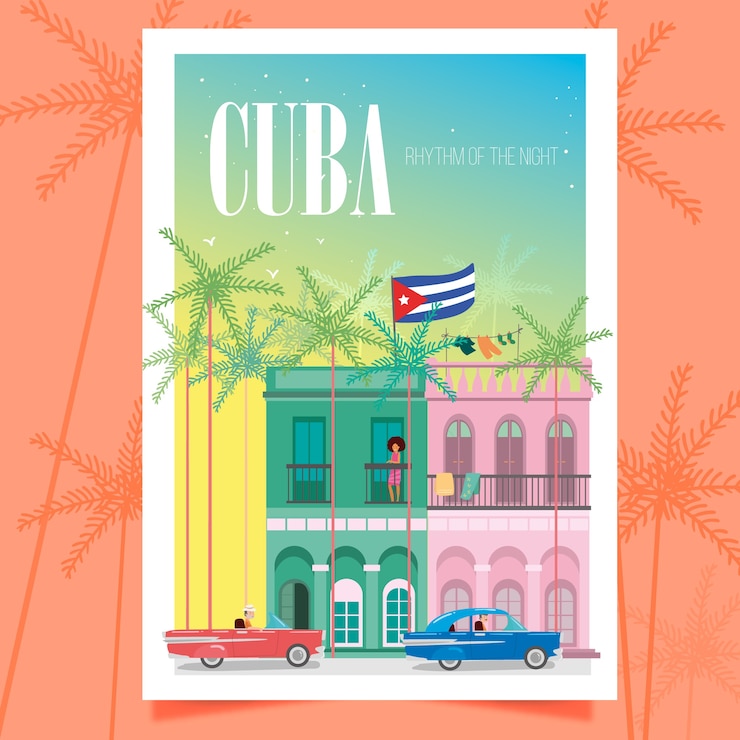 Free Vector cuba poster