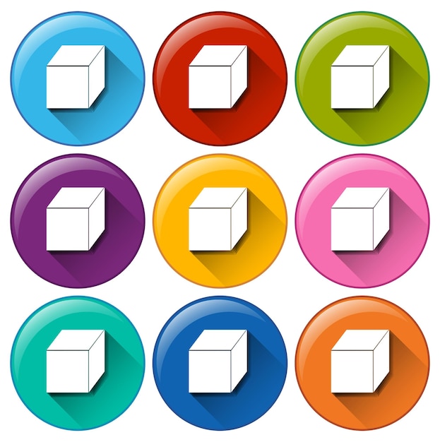 Free vector cube icons