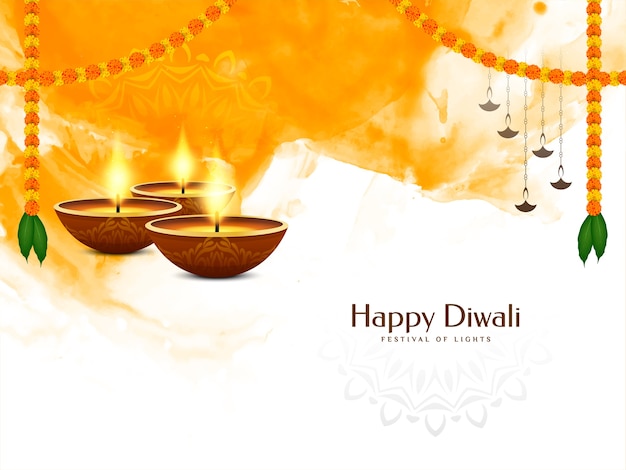 Free vector cultural happy diwali festival celebration background