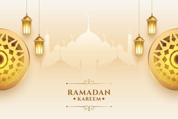 Cultural ramadan season blessings banner design