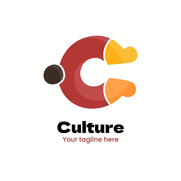 Vettore gratuito modello di progettazione del logo della cultura