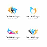 Vettore gratuito modello di progettazione del logo della cultura