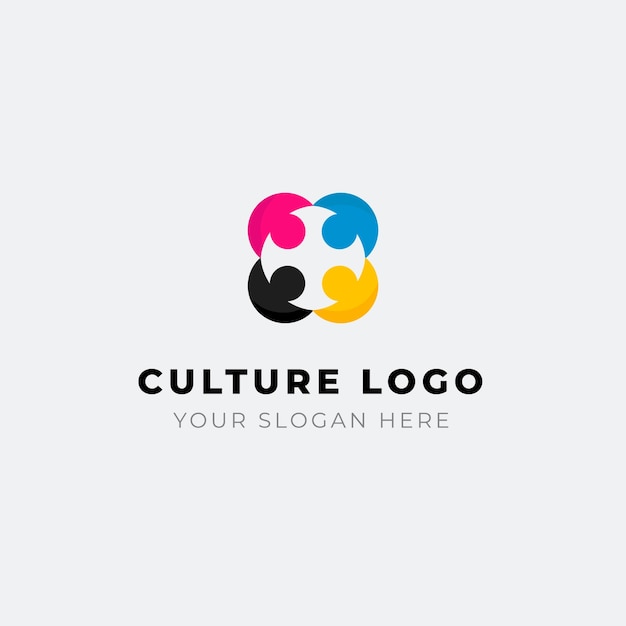 Vettore gratuito modello di progettazione del logo della cultura