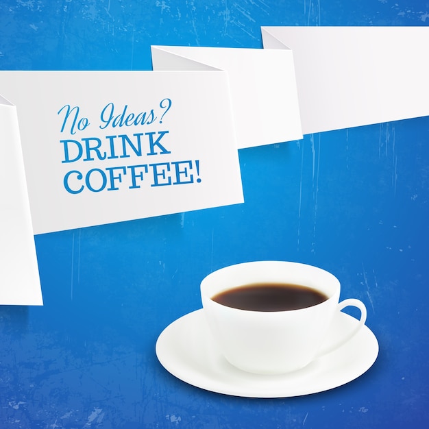 Free vector cup of coffee and sign drink coffee