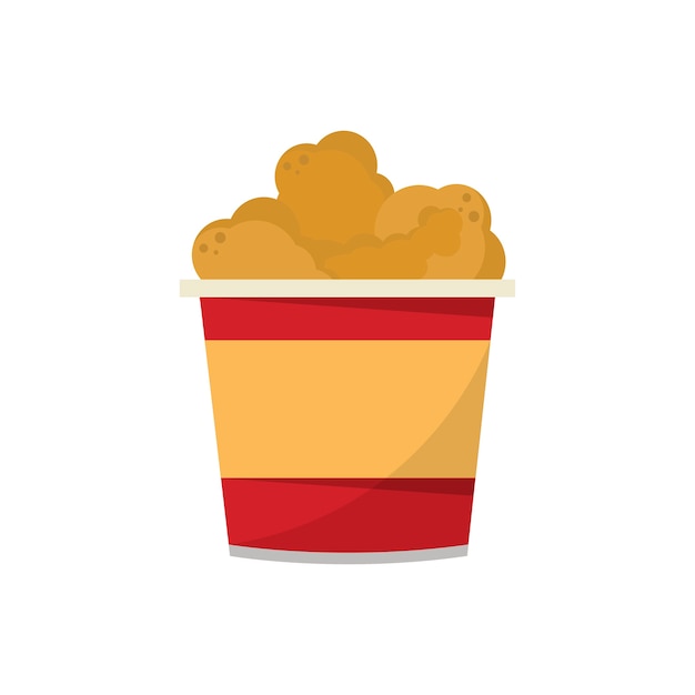 A cup of fried chickens graphic illustration