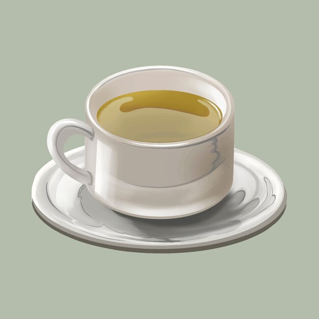 伝統的な日本の緑茶または抹茶のカップ