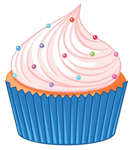 Vettore gratuito un cupcake isolato