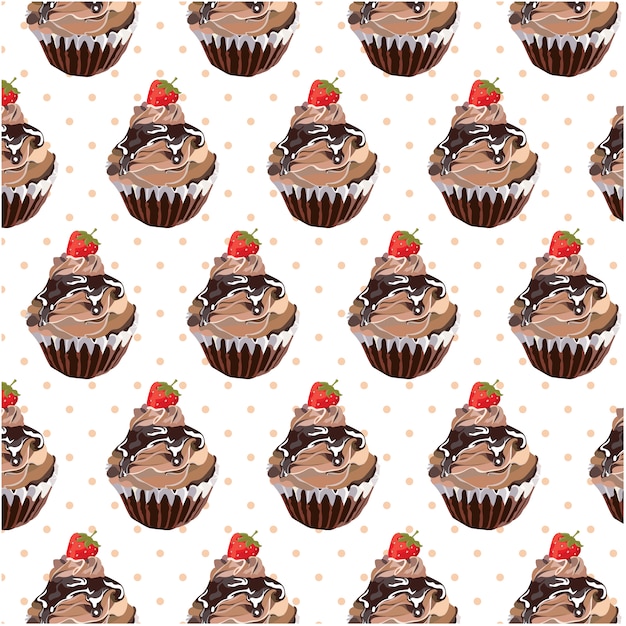 Cupcake pattern background