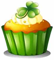 Free vector a cupcake for st. patrick's day