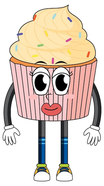 Cupcake with arms and legs