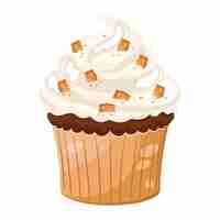 Free vector cupcake with crunchy cookies icon design