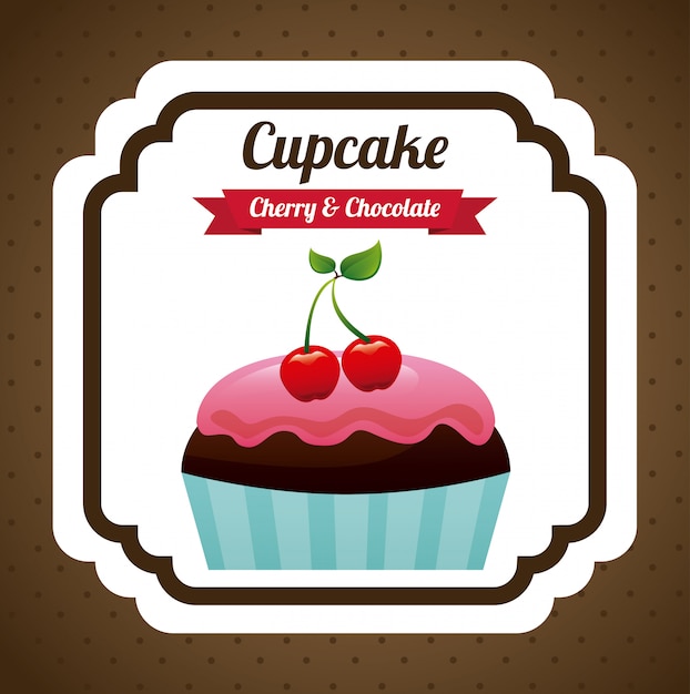 Free vector cupcake