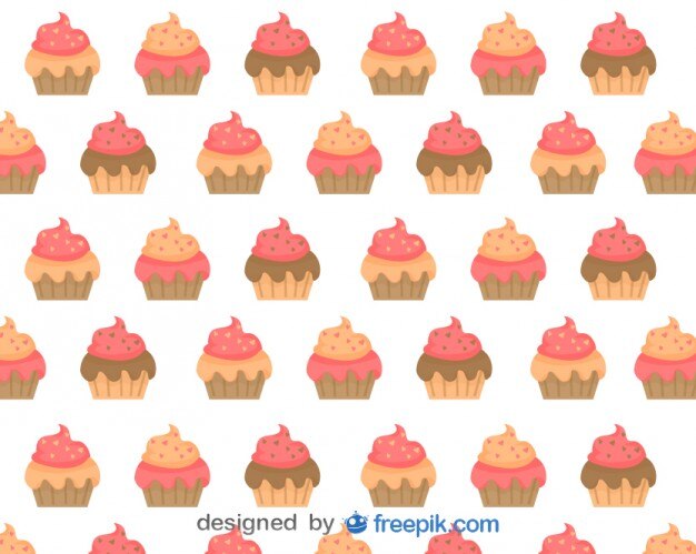 Free Vector cupcakes background