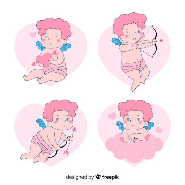 Free vector cupid character collection