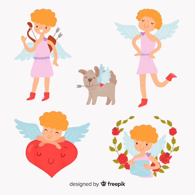 Collezione di personaggi cupido