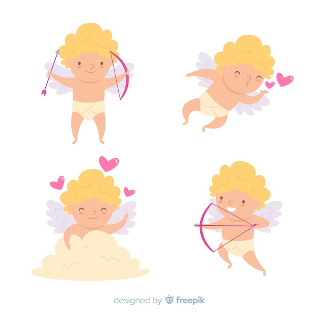 Collezione di personaggi cupido