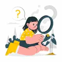 Free vector curiosity child concept illustration