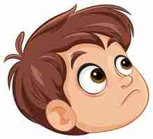 Free vector curious boy cartoon character