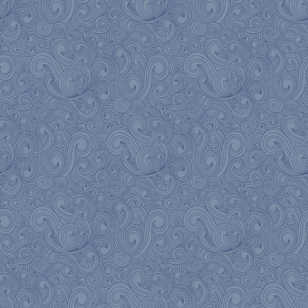 Free vector curly drawn blue and grey pattern