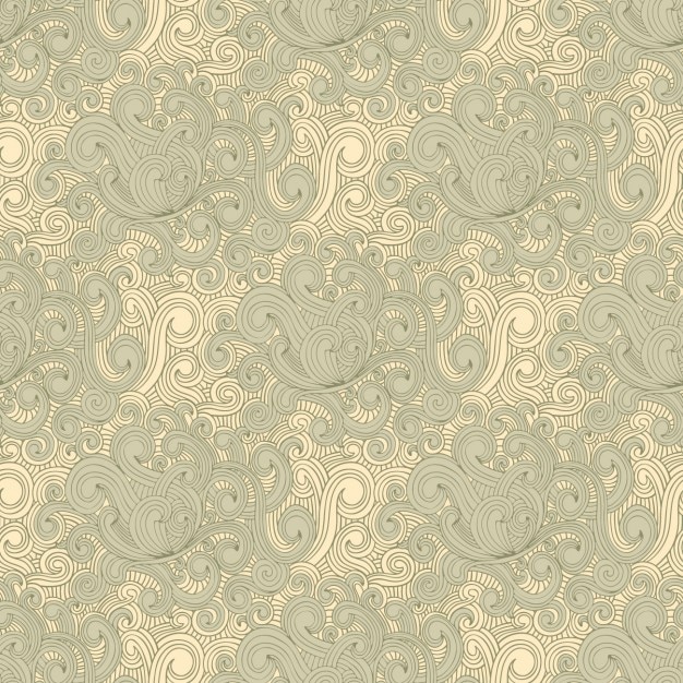 Free vector curly drawn pattern