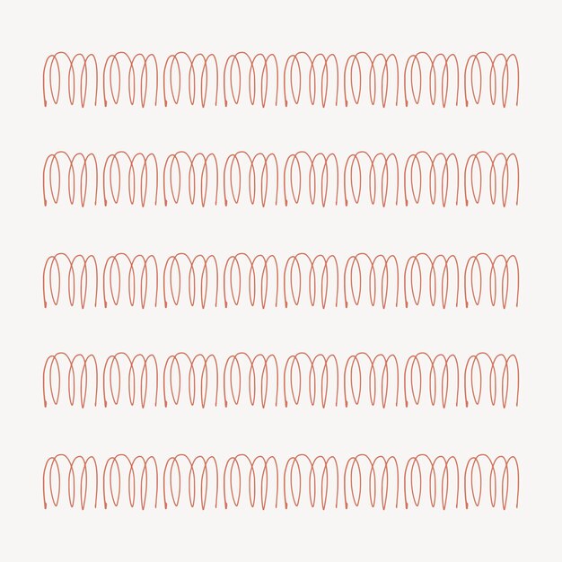 Curly line illustrator brush vector doodle seamless pattern brush set