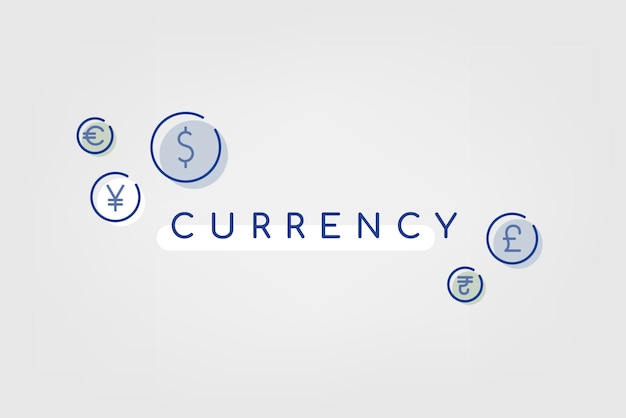 Currency exchange design element banner vector Premium Vector
