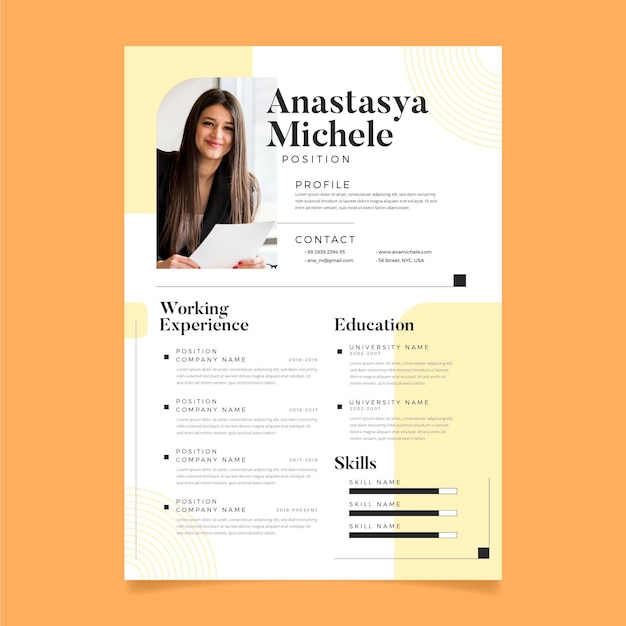 Curriculum vitae editorial template